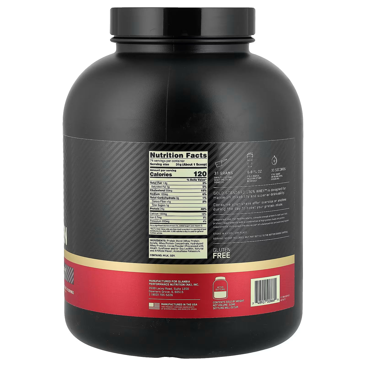 ON 100% WHEY GOLD STD 5 LBS - 72 SERVICIOS