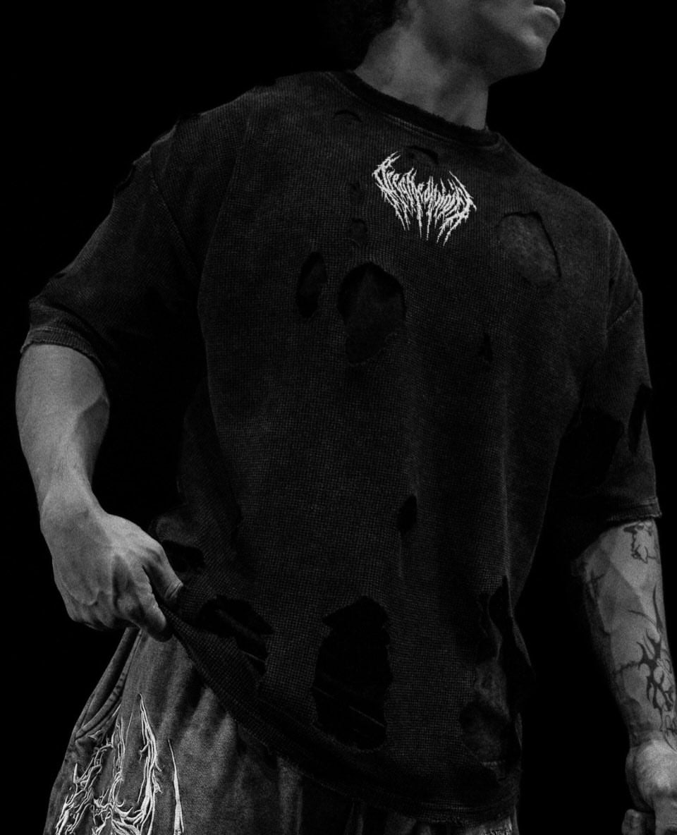 Breathedivinity Tarnished Destroyed Oversized T-shirt