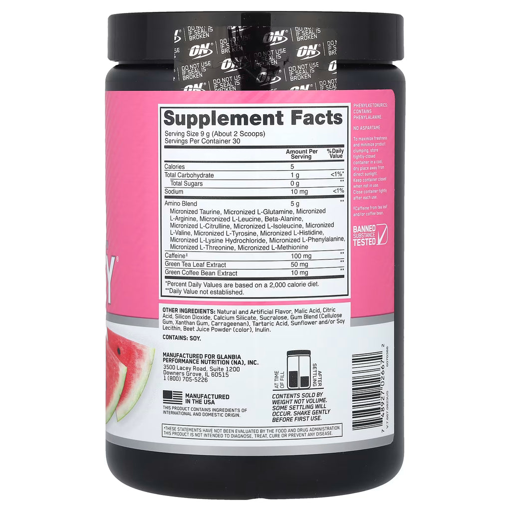 ON AMINO ENERGY - 30 SERVICIOS (270 G)
