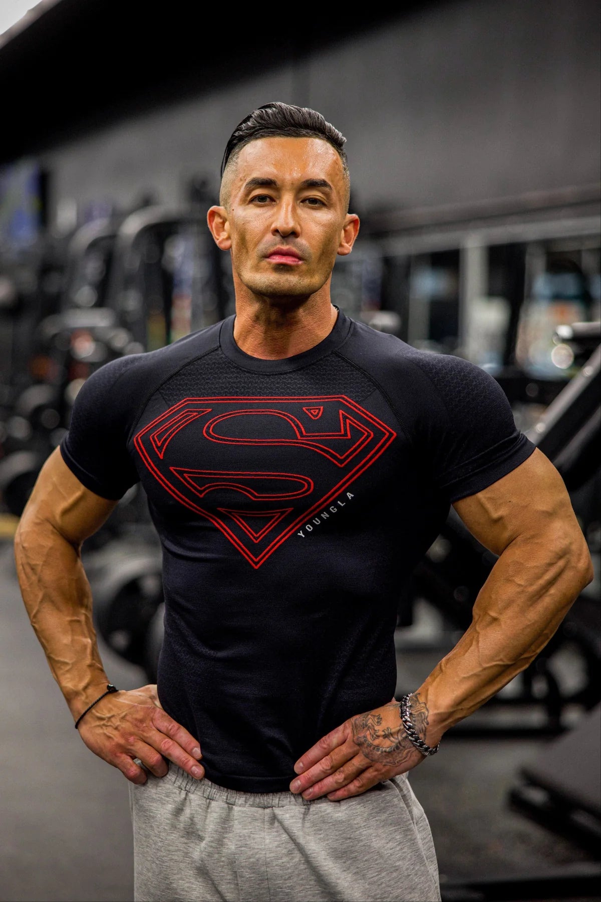 YOUNGLA 4117 - SUPERMAN COMPRESSION TEES