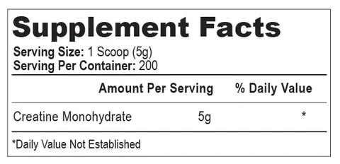 HTP CREATINE MONOHYDRATE - 200 SERVICIOS (1 KG)