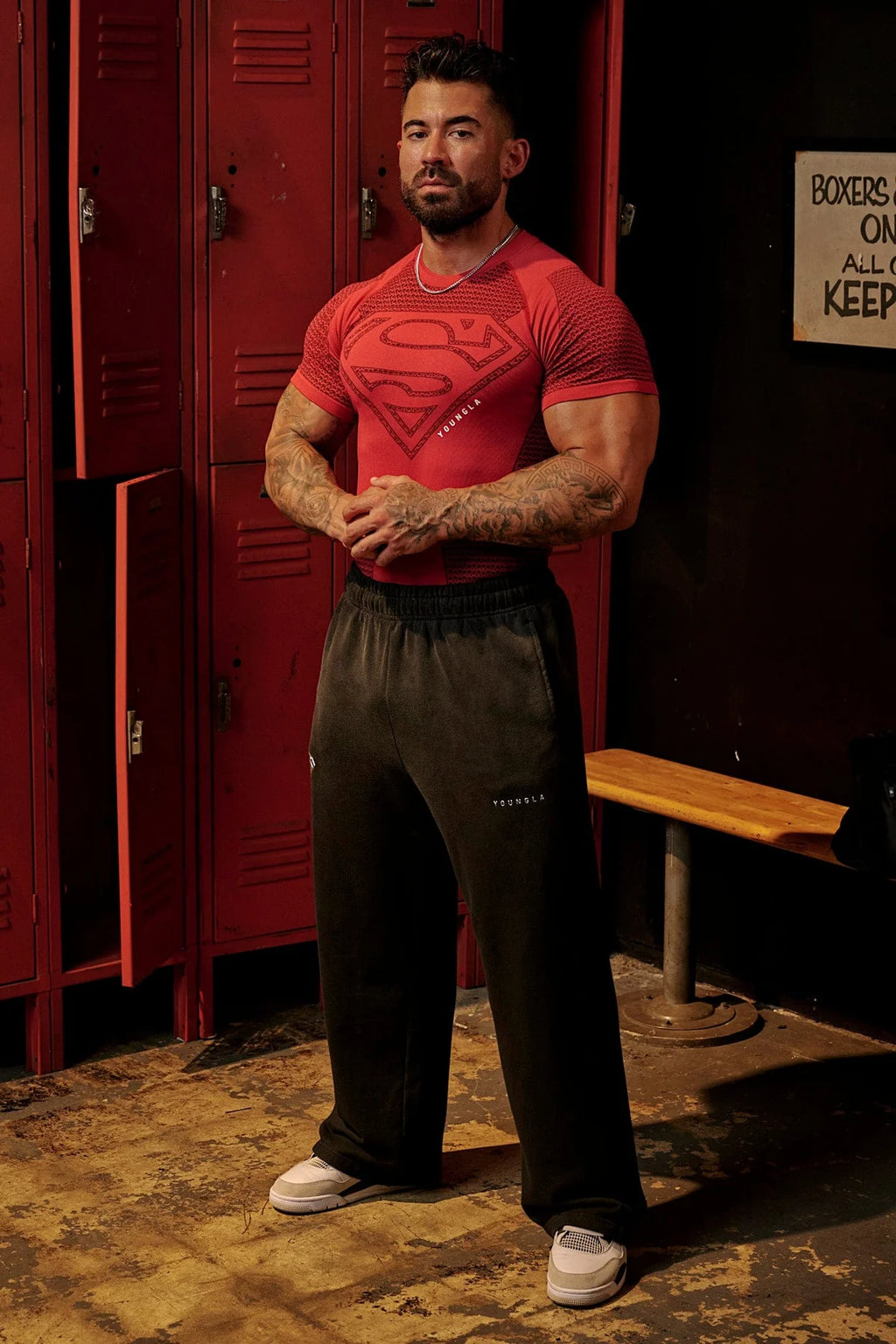 YOUNGLA 4117 - SUPERMAN COMPRESSION TEES