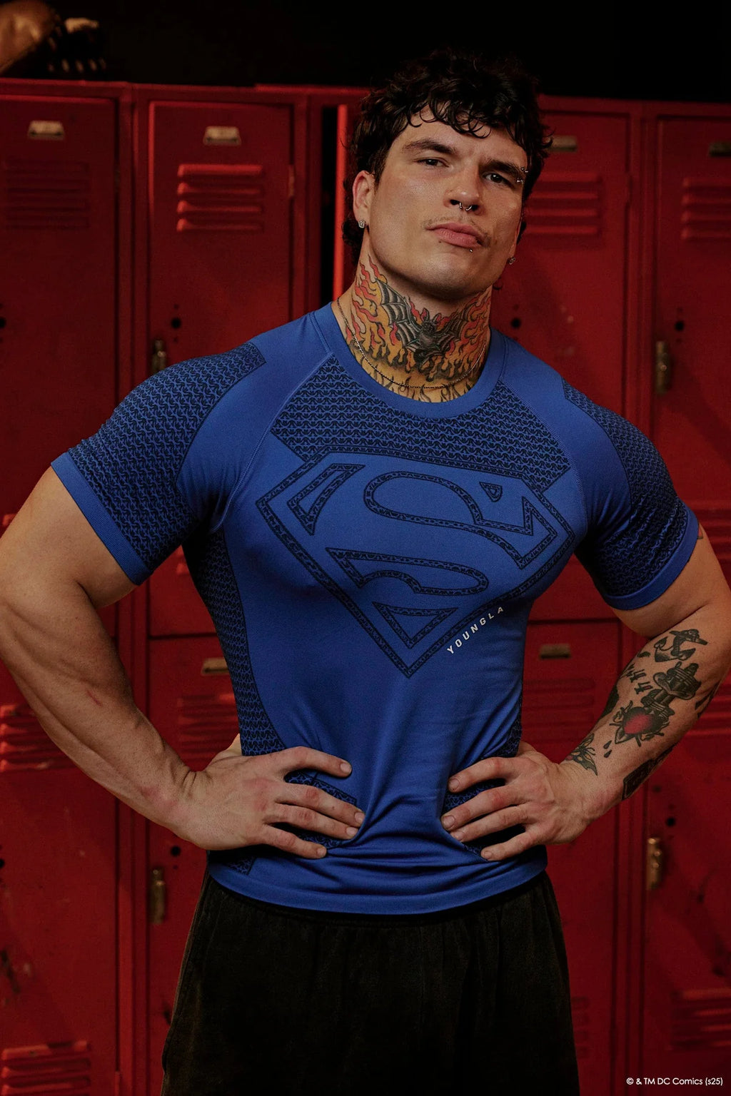 YOUNGLA 4117 - SUPERMAN COMPRESSION TEES