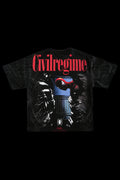CIVIL REGIME Concrete Chaos 199X Oversized Tee in Black