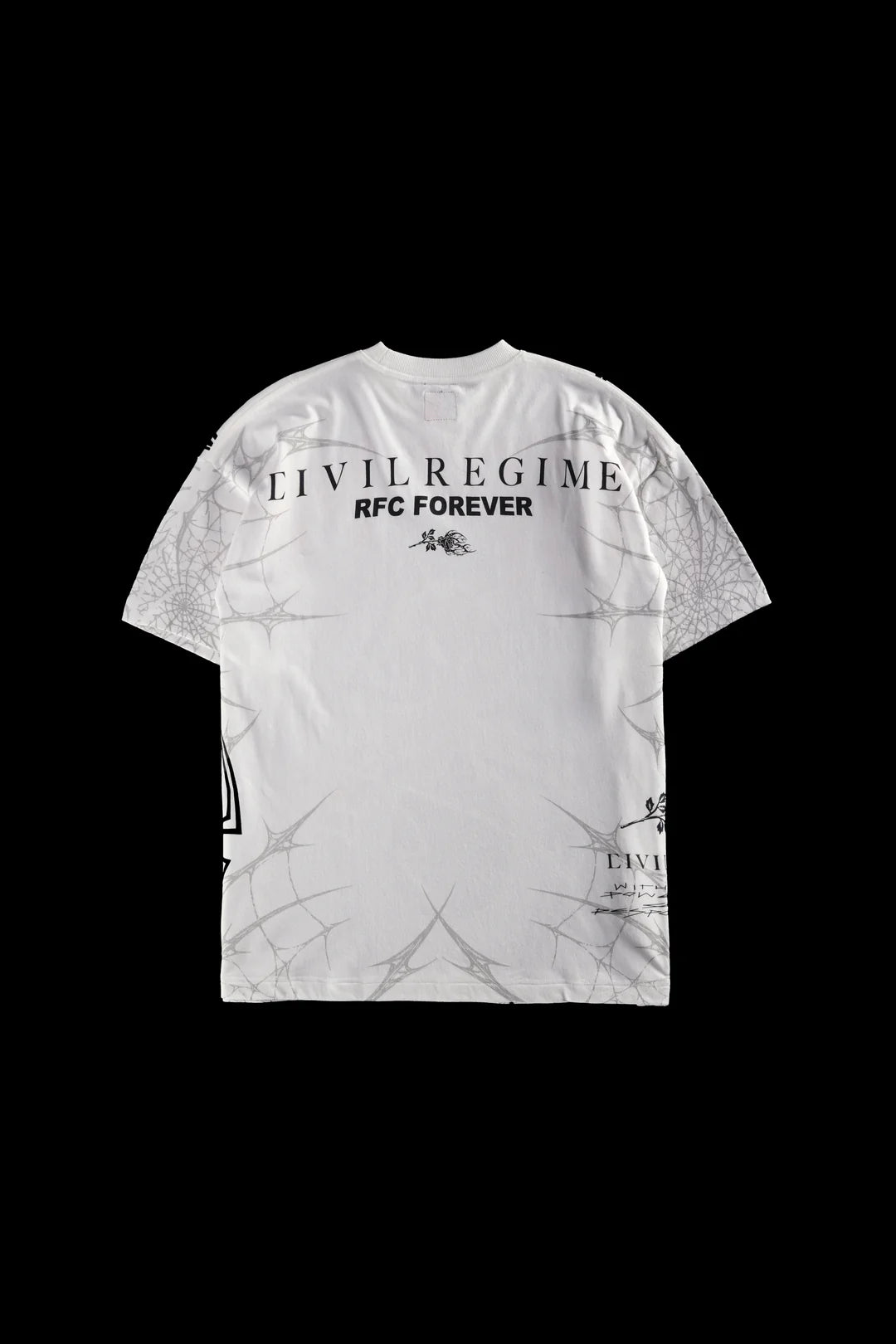 CIVIL REGIME First Strike American Classic Oversized Tee in Butter