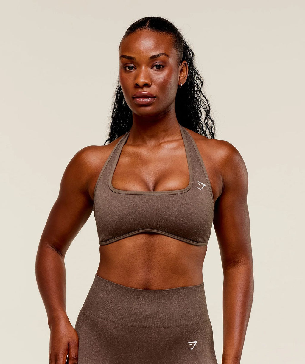 GYMSHARK Sports bra Adapt fleck x whitney halterneck