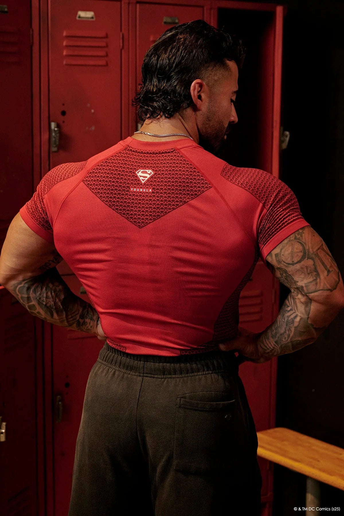 YOUNGLA 4117 - SUPERMAN COMPRESSION TEES