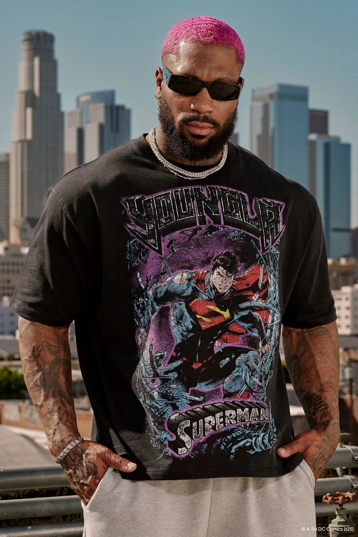 YOUNGLA 4044 - Superman Graphic Tees